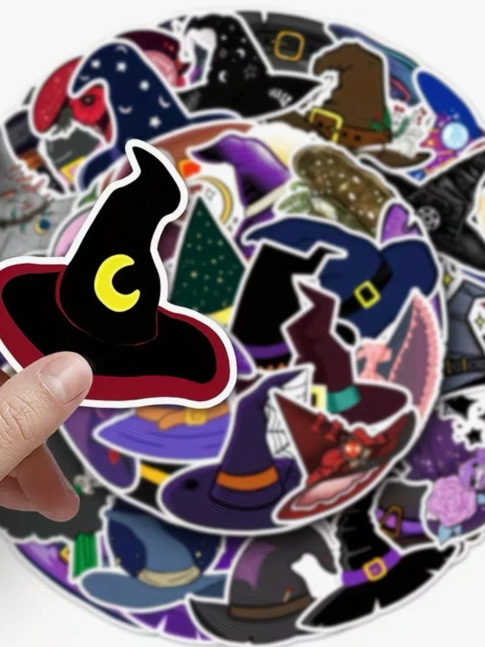 50 Magical Witch Hats Stickers Mystical Halloween